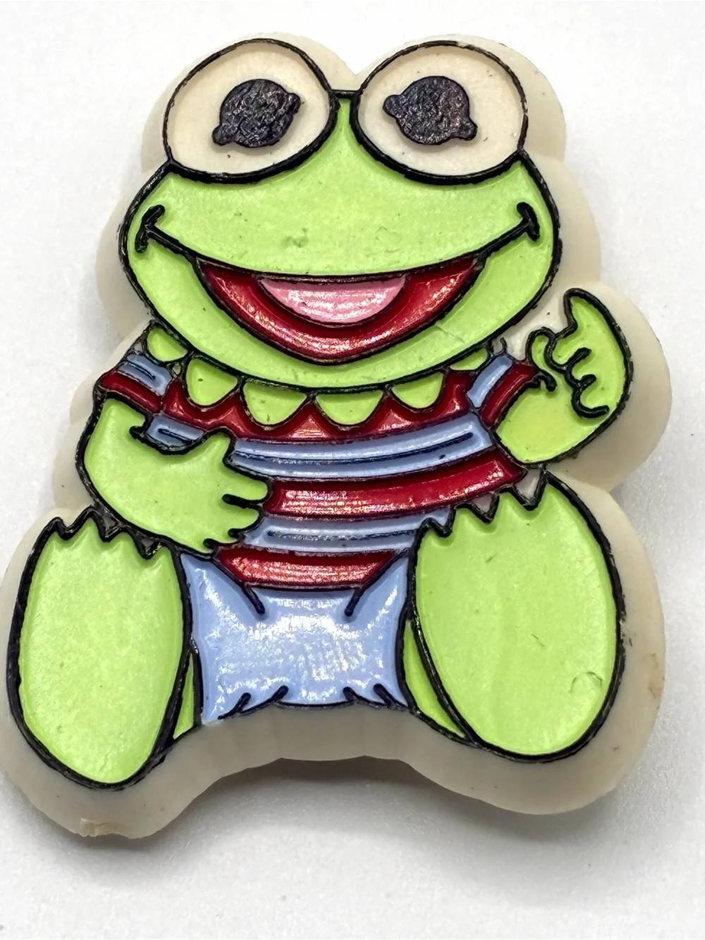 Vintage 1984 Kermit Frog Barrettes Pair Jim Henson Muppet Babies